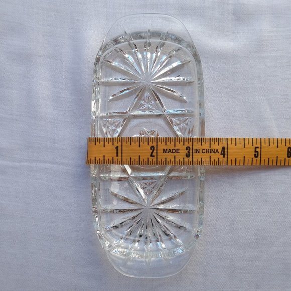 Vintage Anchor Hocking Prescut Clear Butter Dish - Picture 10 of 10